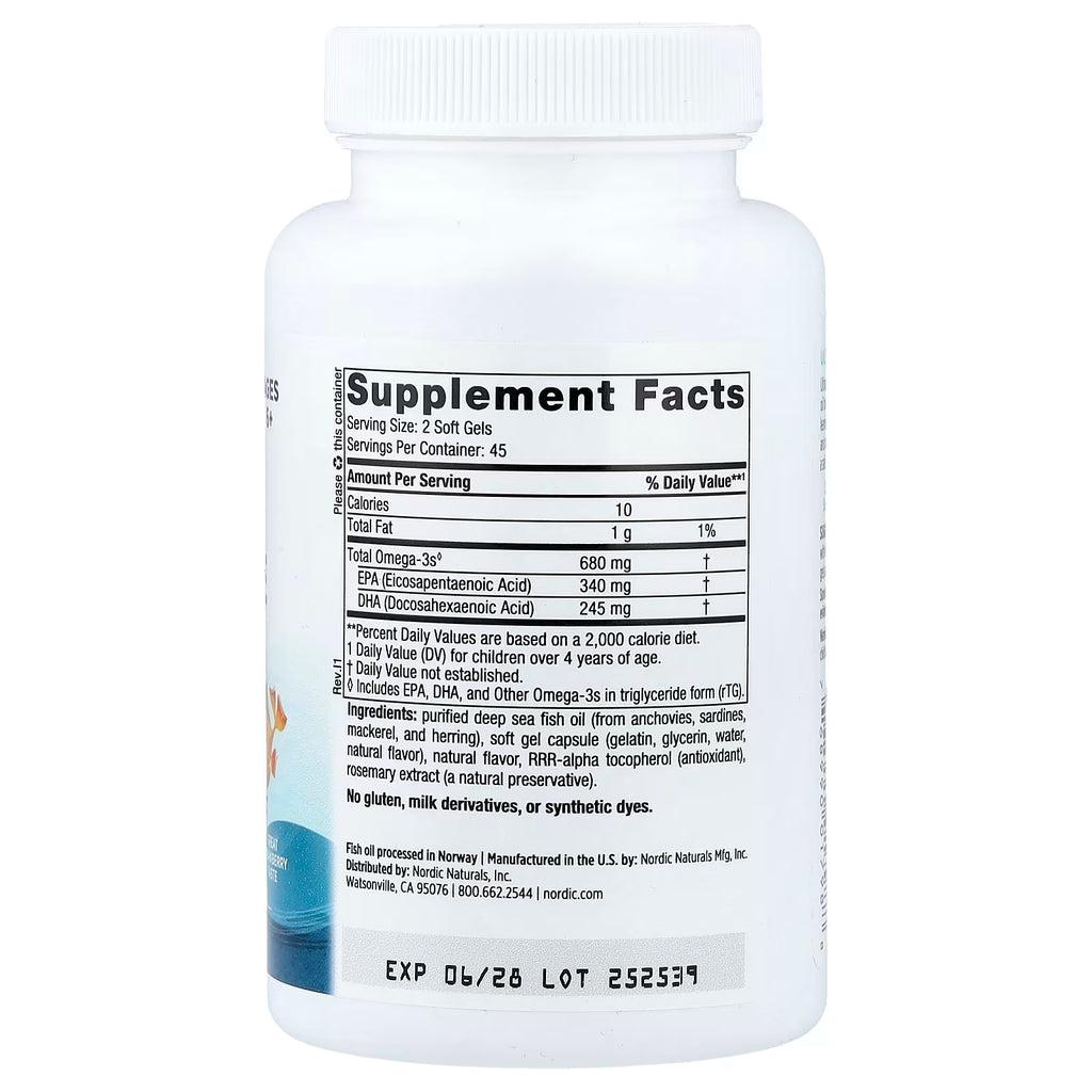 Nordic Naturals Ultimate Omega Junior 340 mg, 90 cápsulas