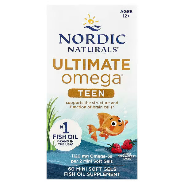 Nordic Naturals Ultimate Omega Teen Fresa, 60 minicápsulas