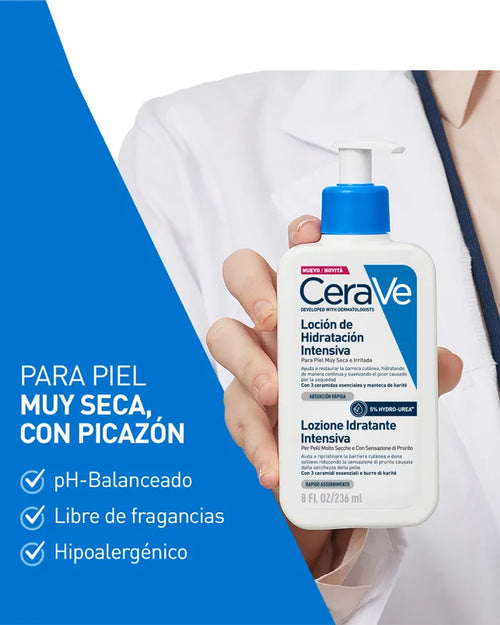 CeraVe Loción de Hidratación Intensiva - Frasco 236 ml