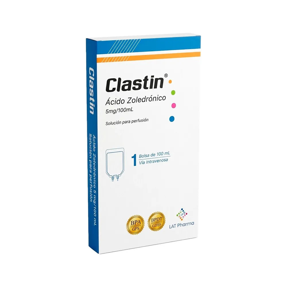 Clastin 5 mg / 100 mL Solución para Perfusión - Ácido Zoledrónico