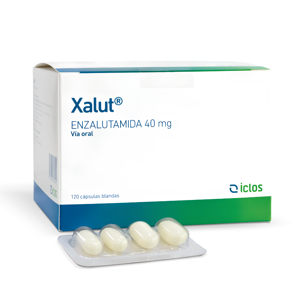 Medicamento Xalut 40 mg Enzalutamida 120 Cápsulas empaque principal peru